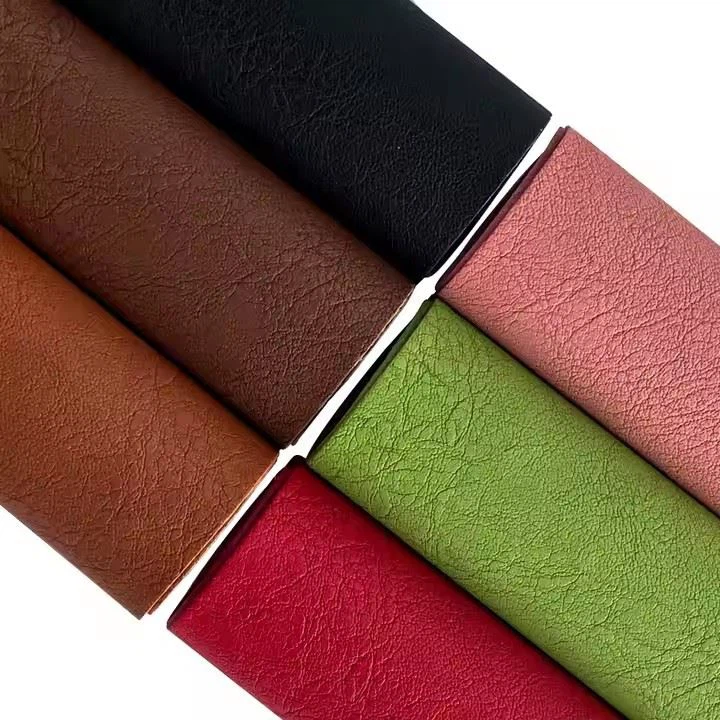Solid Color Faux Leather Embossed Wear-Resistant Synthetic Leather Wool Back Material